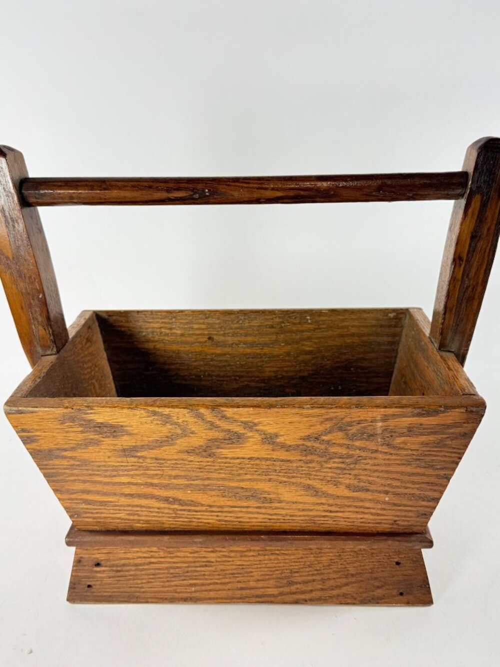 Antique 1920's Mission Oak Sewing/Knitting Work Magazine Box w/Holder Carrier